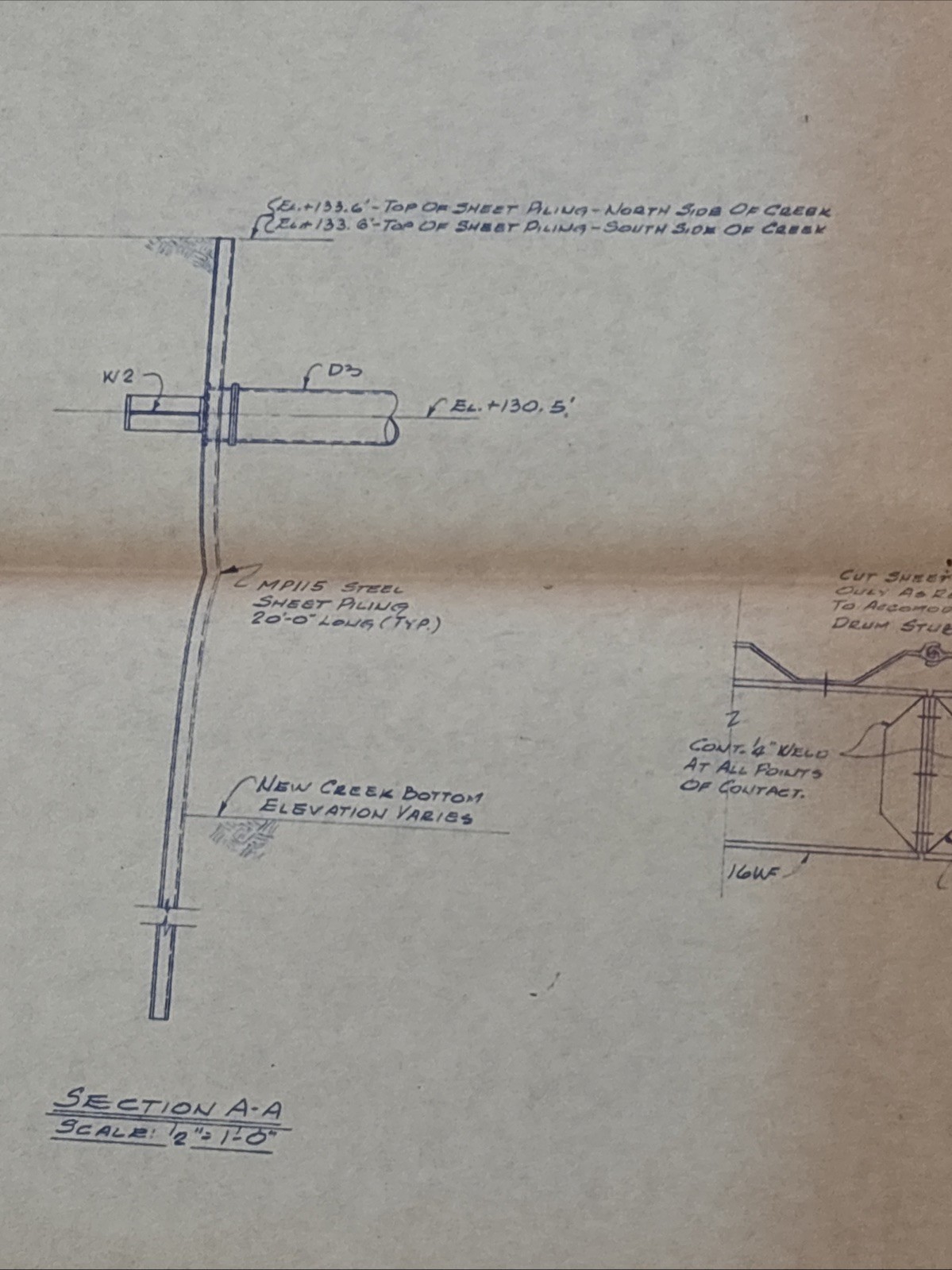 Vintage 1967 Blueprint Civil Engineering Plans Goldblatts Rockford IL