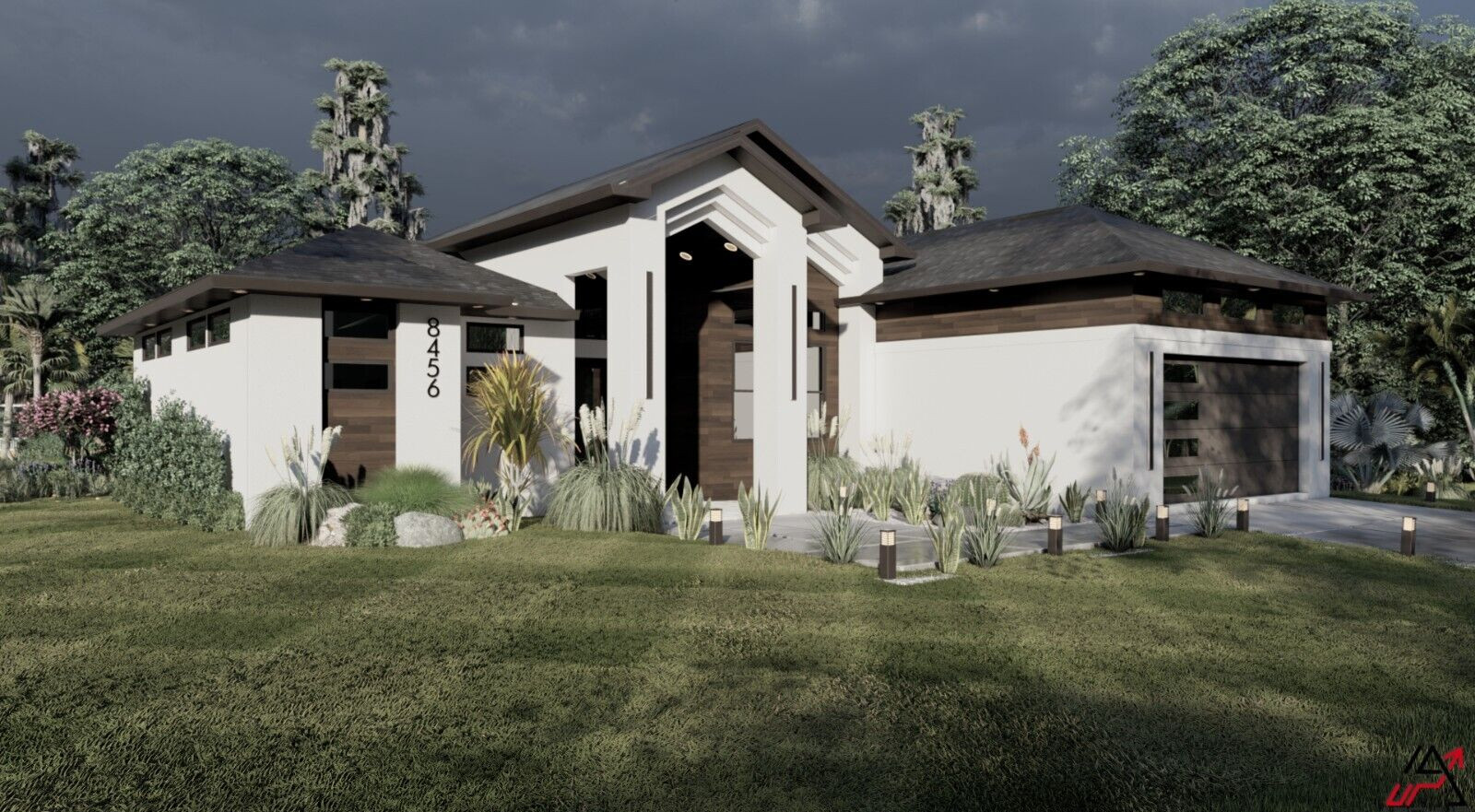 BLUEPRINTS CONTEMPORARY HOUSE PLAN ARCHUP #117