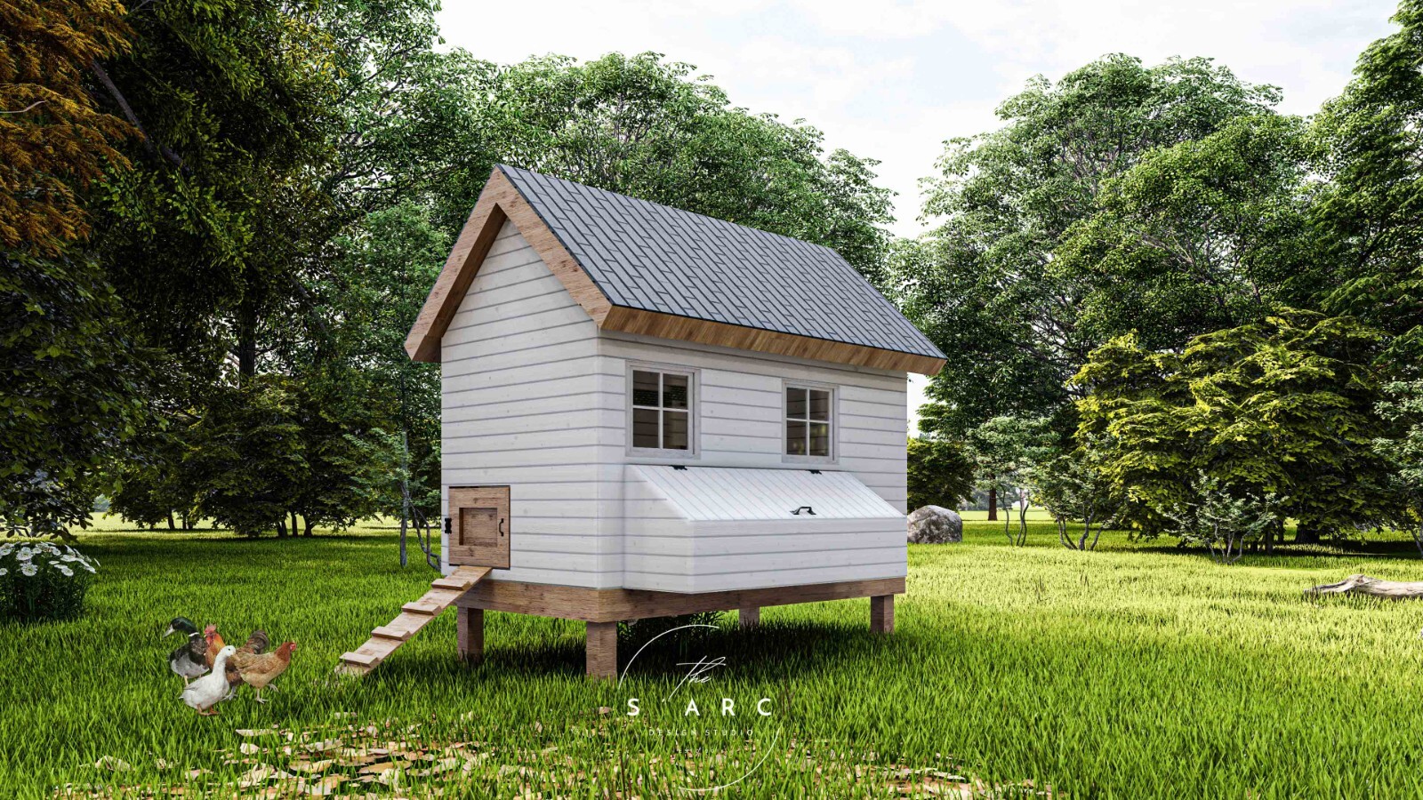 Chicken Coop Plans – DIY 4 x 8 Coop Plans, 8-10 Chicken Step by Step Guide