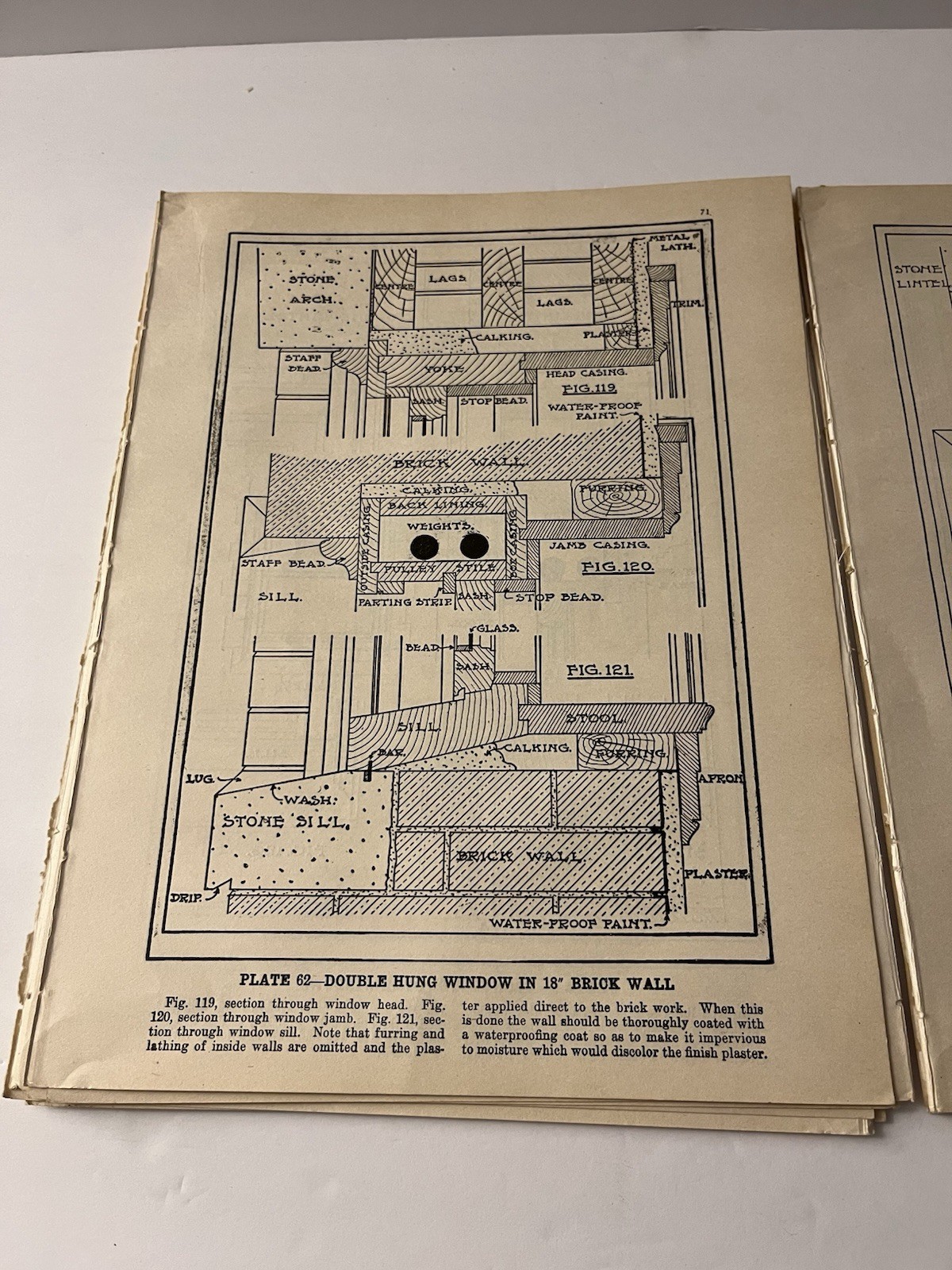 Original 1912 William A. Radford Window Framing Construction Plates Lot of 23 –