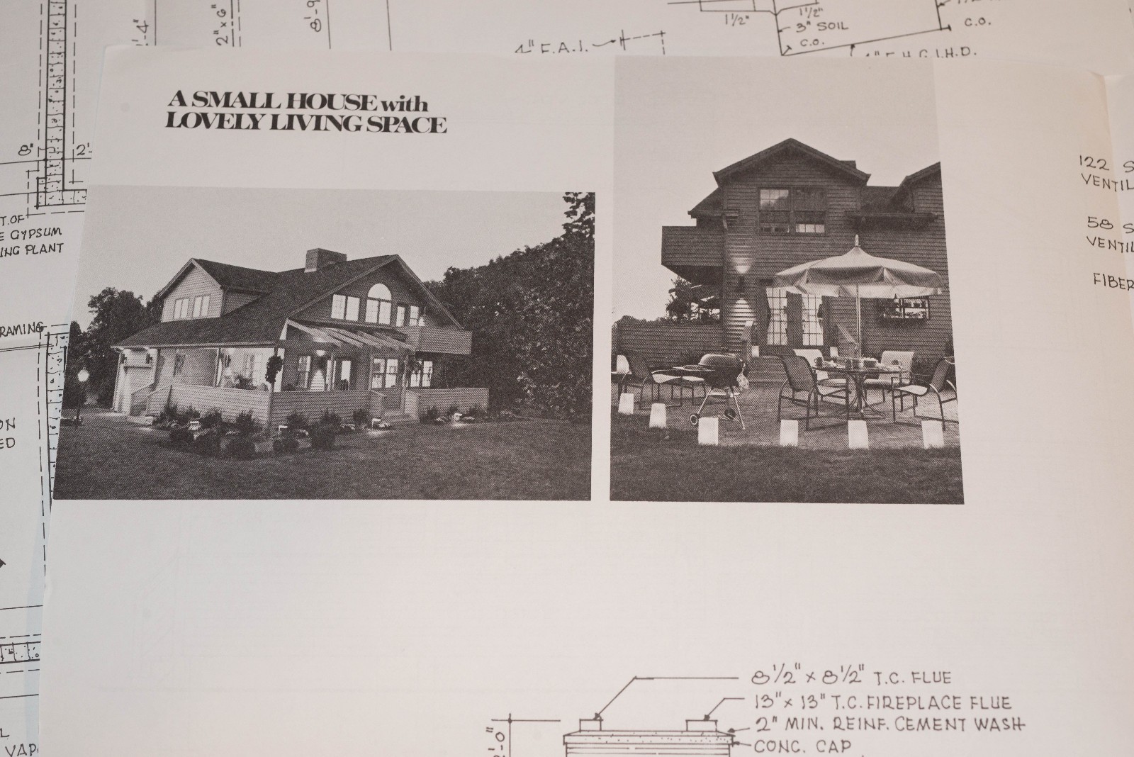 Vintage Women’s Day House Plans, Blue Print, A Small House WD Award Winner, 1982