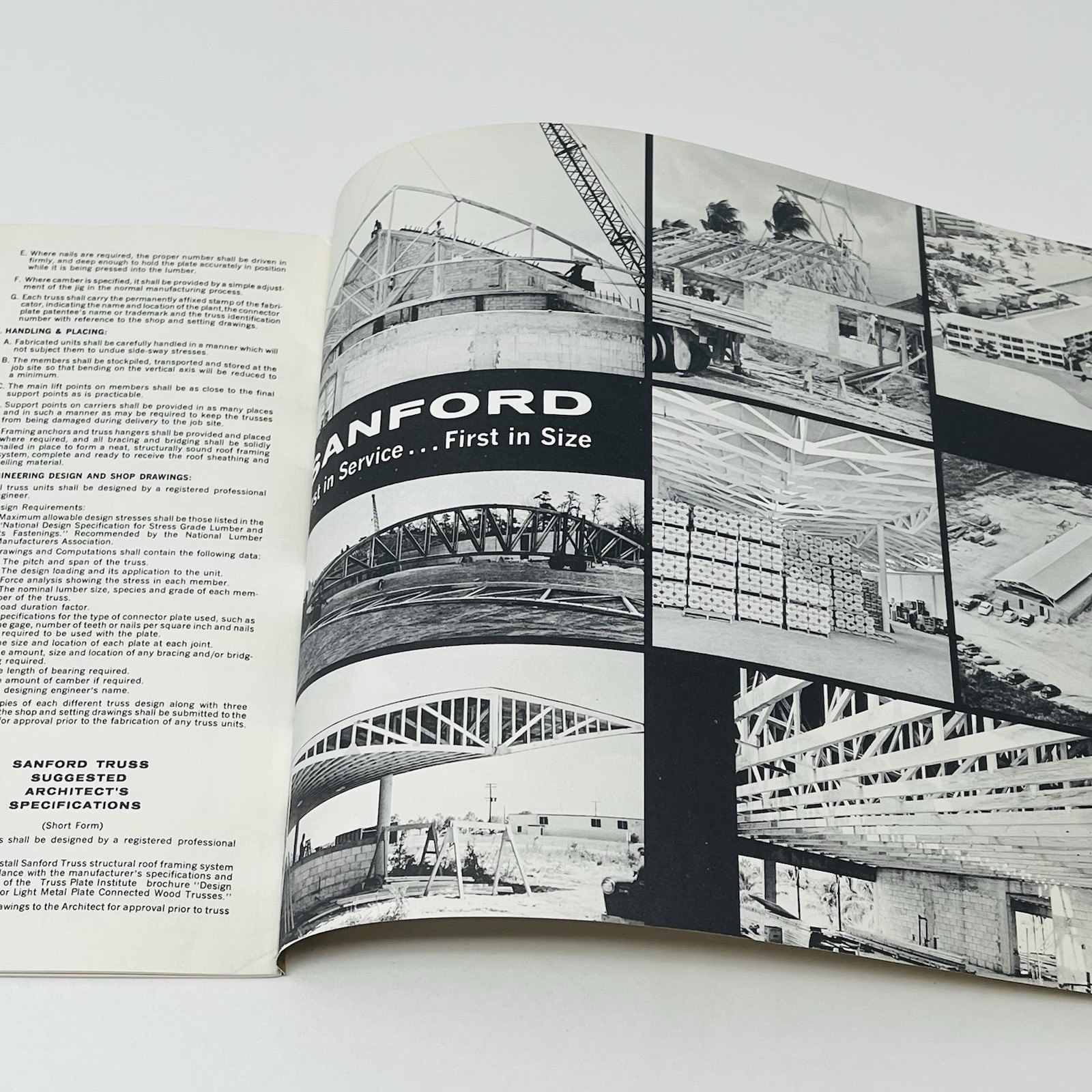 Sanford Trusses Structures Buildings Home Farm Barn Shed Motels Plans Blueprints