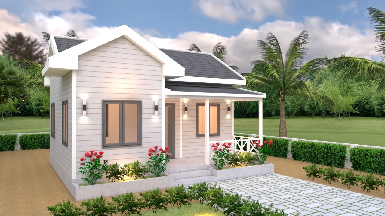 23×20 Feet Tiny House Plans 7×6 Meter One Bed Gable Roof PDF Plan (A4 Hard Copy)