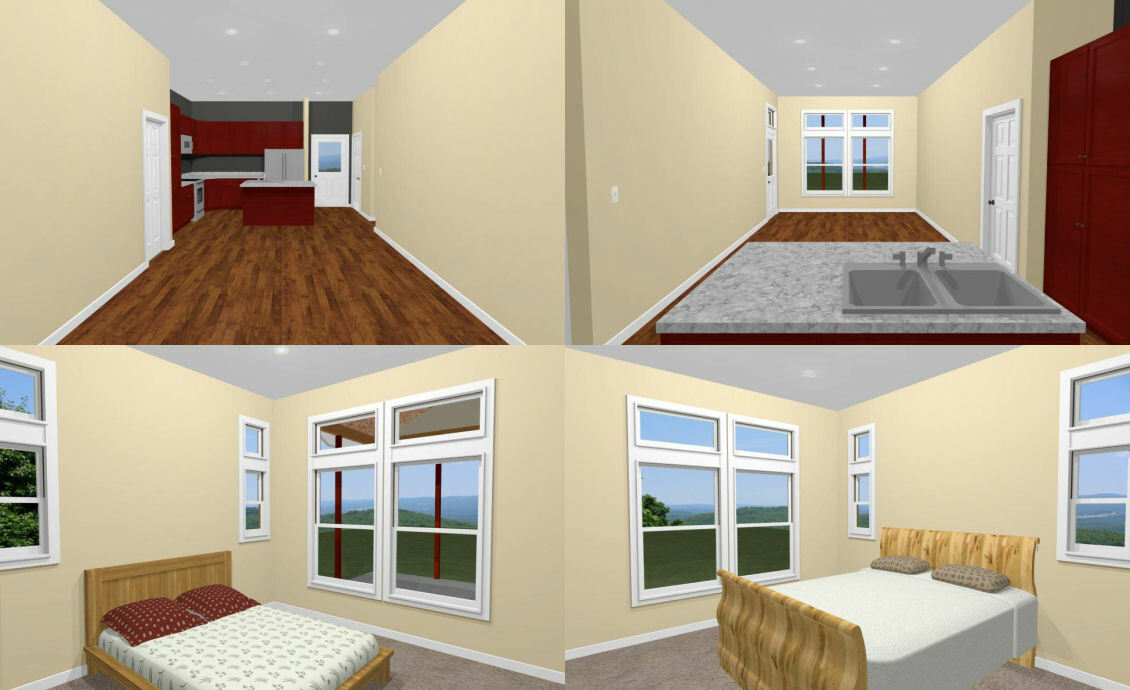 36×32 House — 2 Bedroom 2 Bath — 1,082 sq ft — PDF Floor Plan — Model 1A