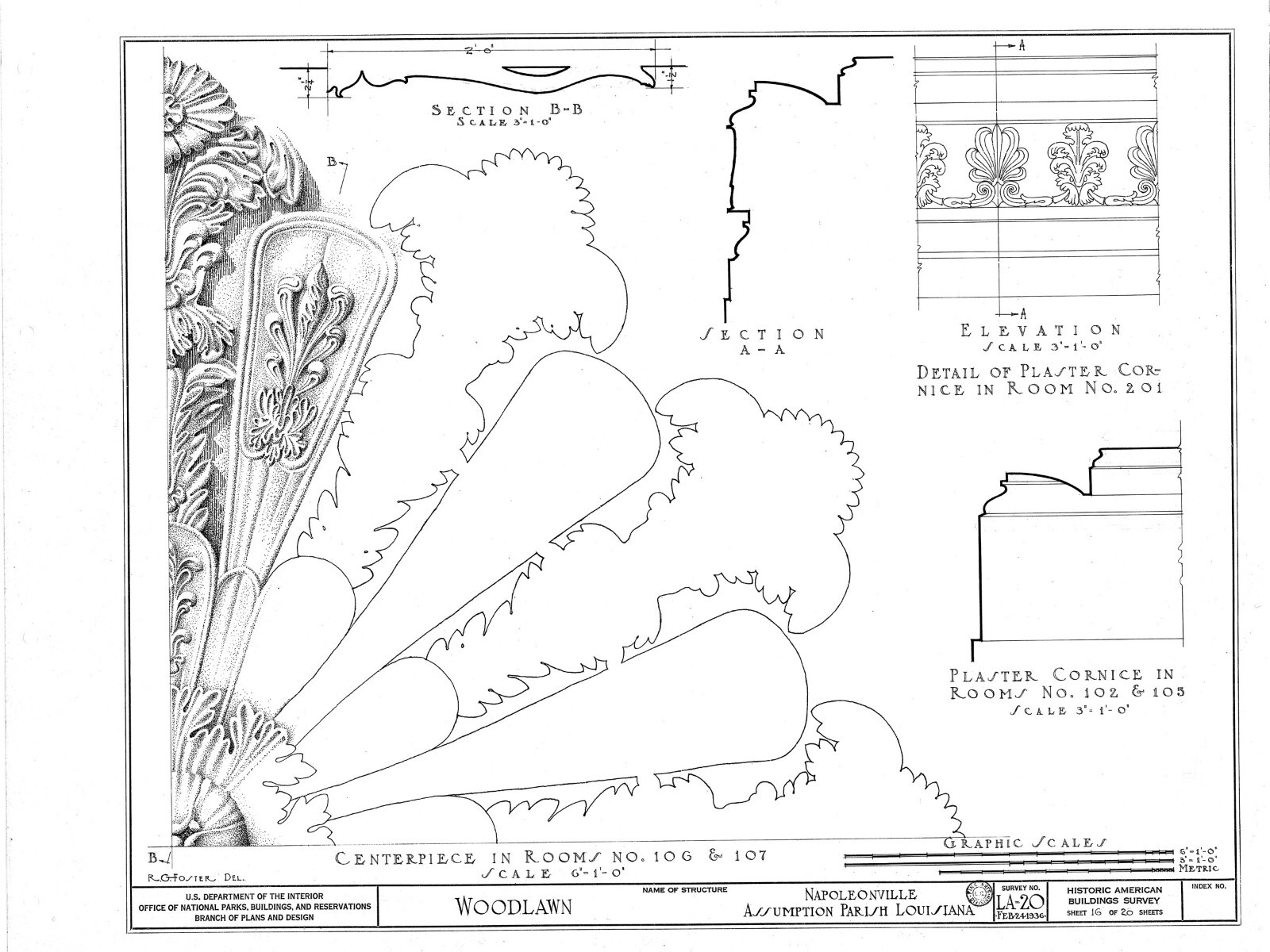 Woodlawn Plantation, LA, architectural plans, traditional southern style home