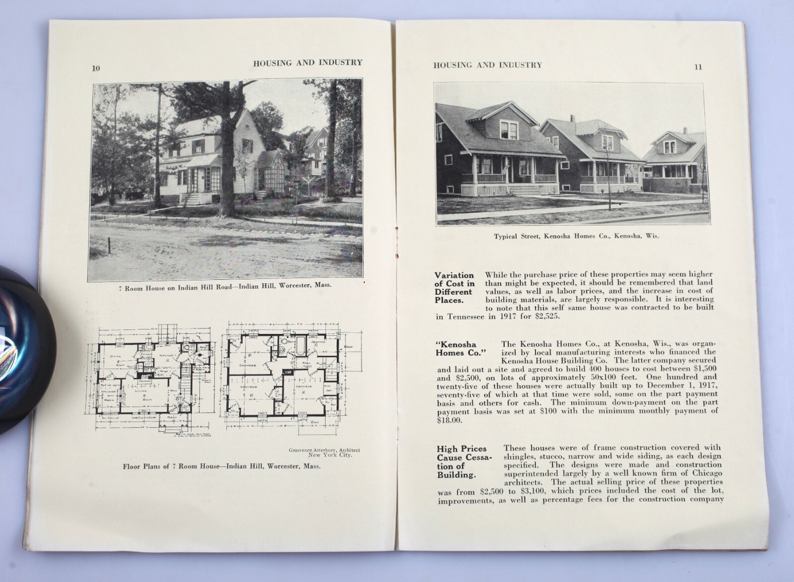 1918 Housing and Industry Booklet Planned Communities Firestone Park Akron Ohio