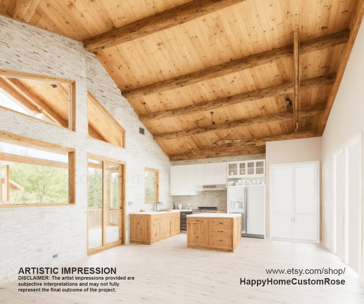 Big Sky Barndominium House Plan Design – 2 Bed 2 Bath 2400 sq ft – 3 Garage – EX