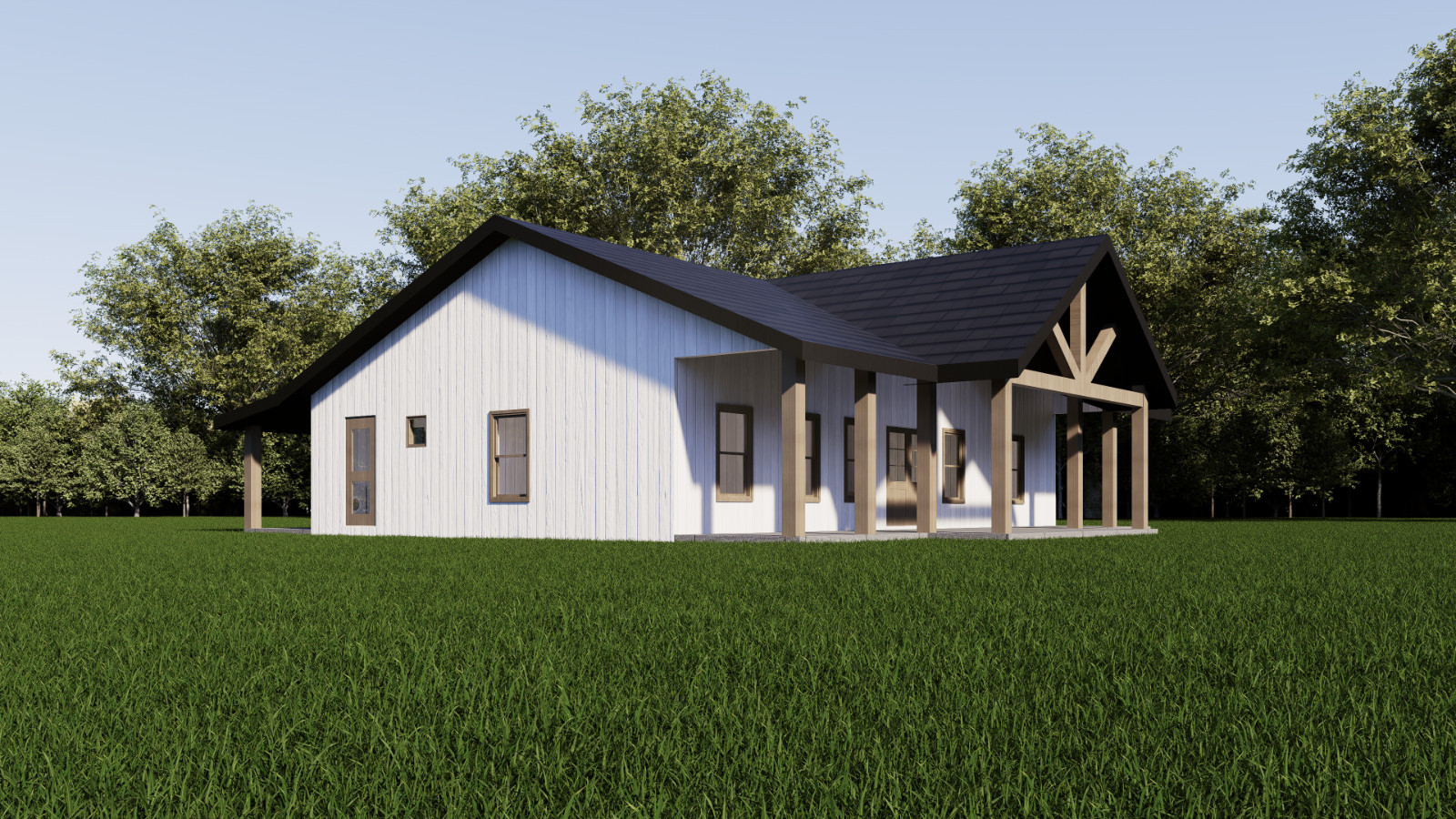 House Plan, 3 Bedroom 2 Bath with Front & Rear Porch, 1600 sq ft | PDF DOWNLOAD