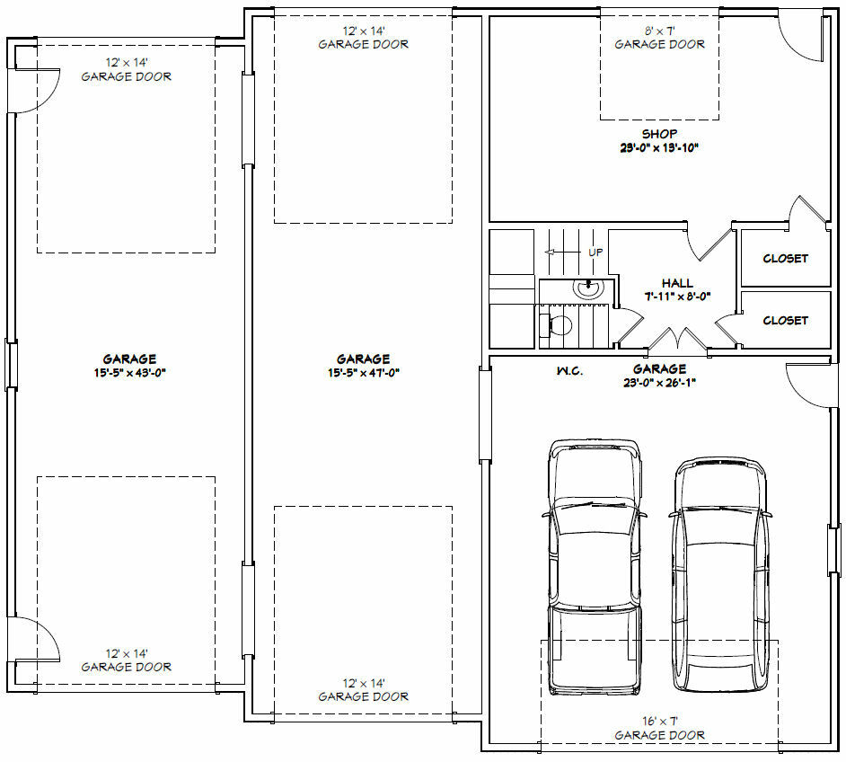56×50 Apartment – 2-RV – 3 Br 2.5 Ba – PDF FloorPlan – 1,703 sqft – Model 1A