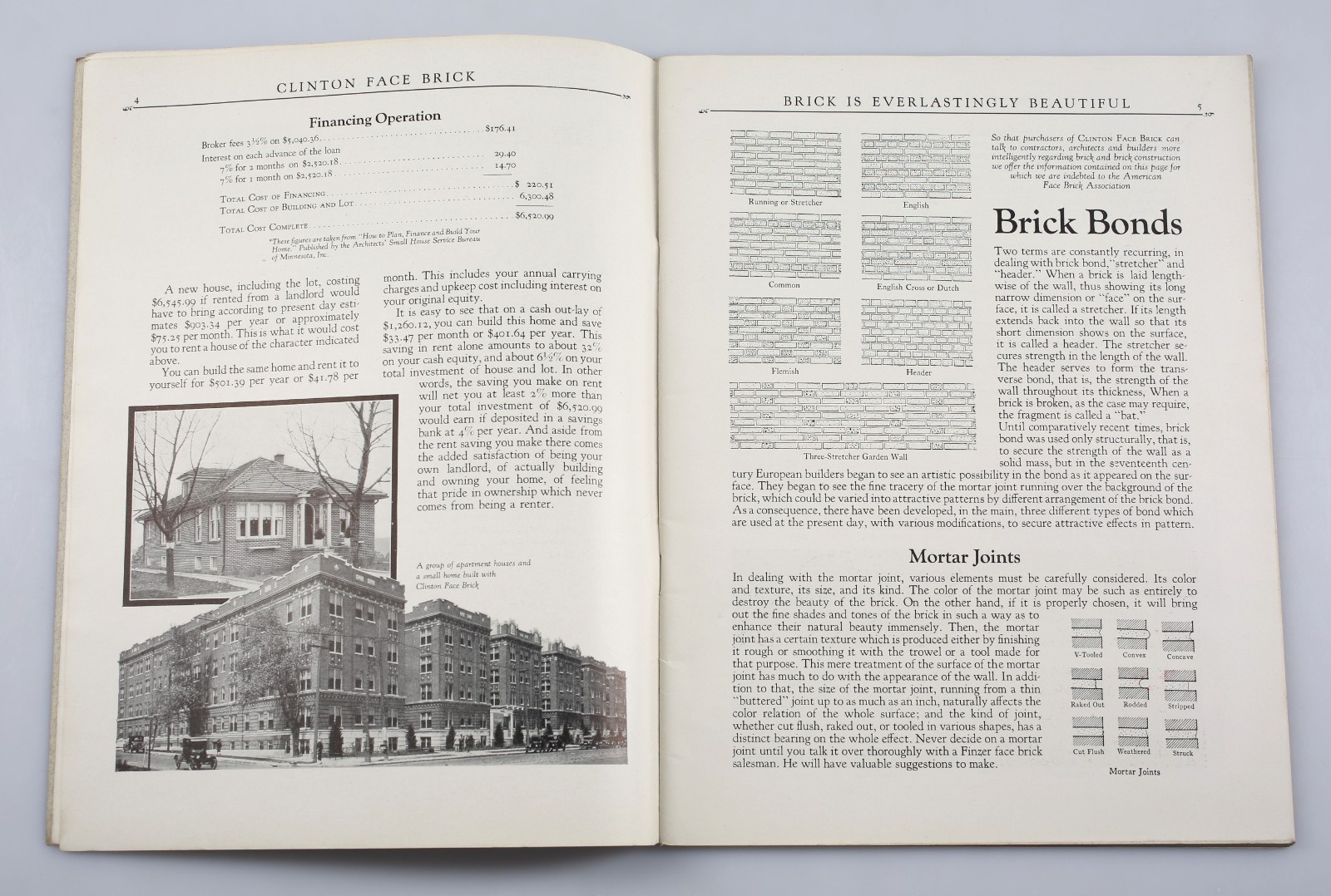 Vintage Beauty in Brick Home House Plans Catalog circa 1920s Clinton Face Brick