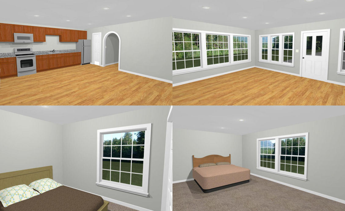 56×48 2 RV Garage – 2 Bedr 1 Bath – 2,649 sq ft – PDF Floor Plan – Model 2A