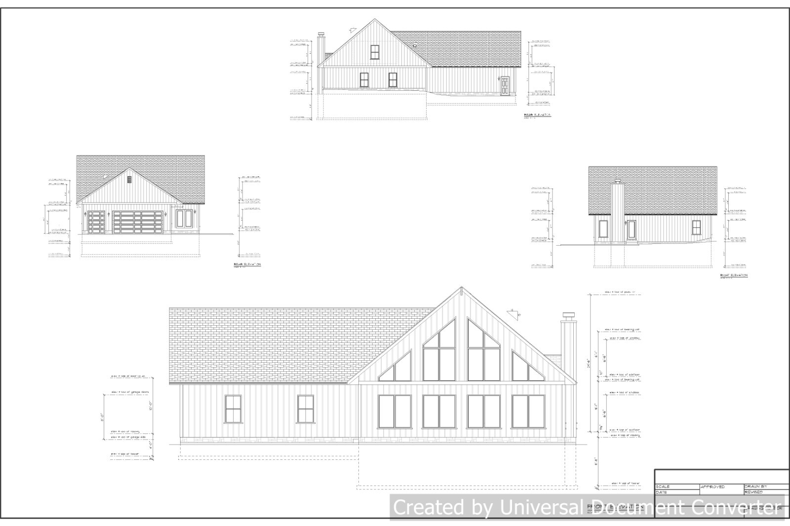 Full Set of two story 3 bedroom house plans 1,934 sq ft