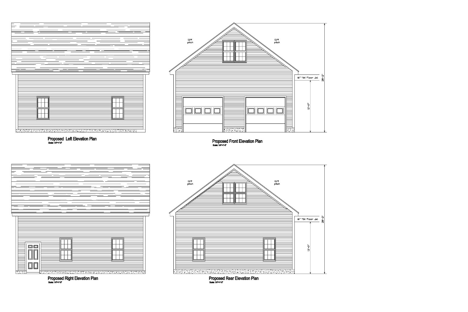28’X30′- 30’X28′ oversize 2 CAR GARAGE PLANS GABLE ROOF GARAGE PLAN 18-2830GBL-1