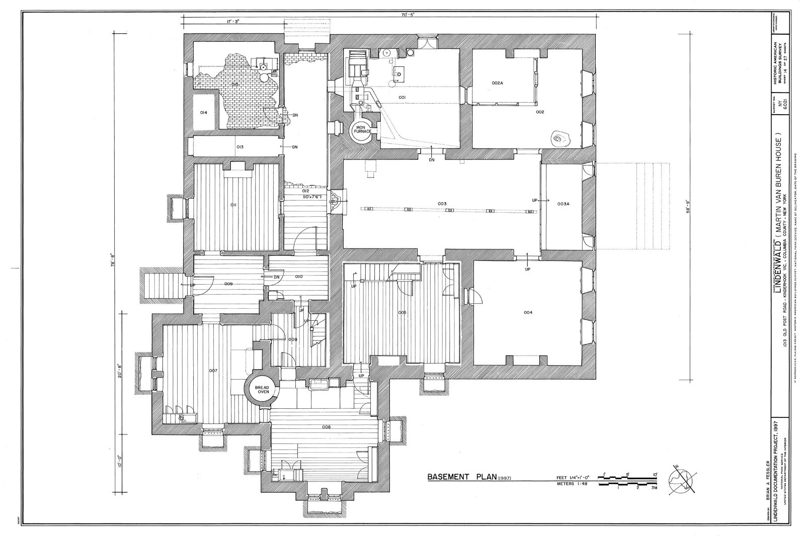 Italianate Victorian home of President van Buren, detailed architectural plans
