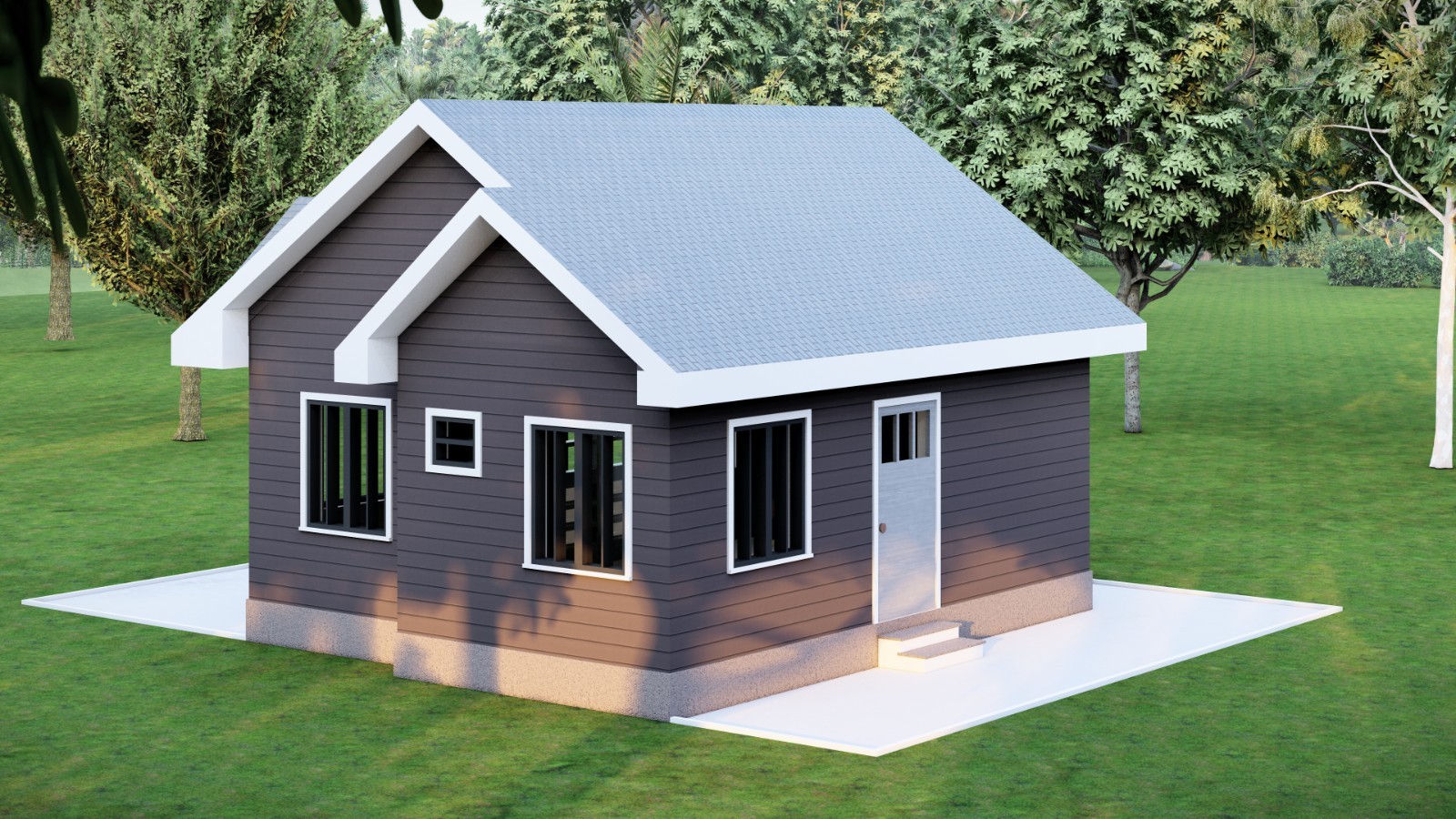 515 Sq Ft Tiny Home Plans – 1 Bedroom, Washroom, Living Room, Kitchen & Study