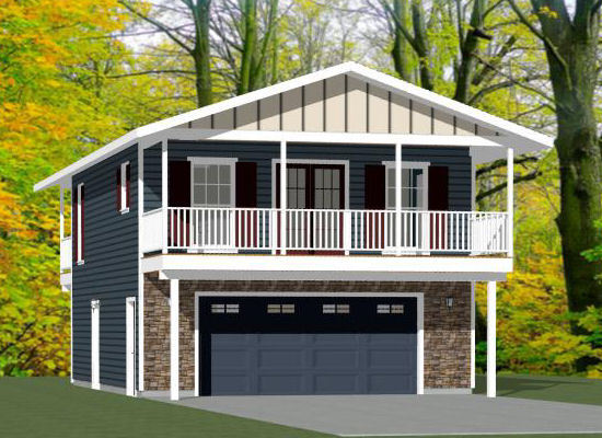24×32 House — 1 Bedroom 1.5 Bath — 830 sq ft — PDF Floor Plan — Model 8B