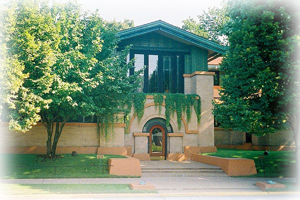 Frank Lloyd Wright’s Dana House Prairie Style home, detailed architectural plans