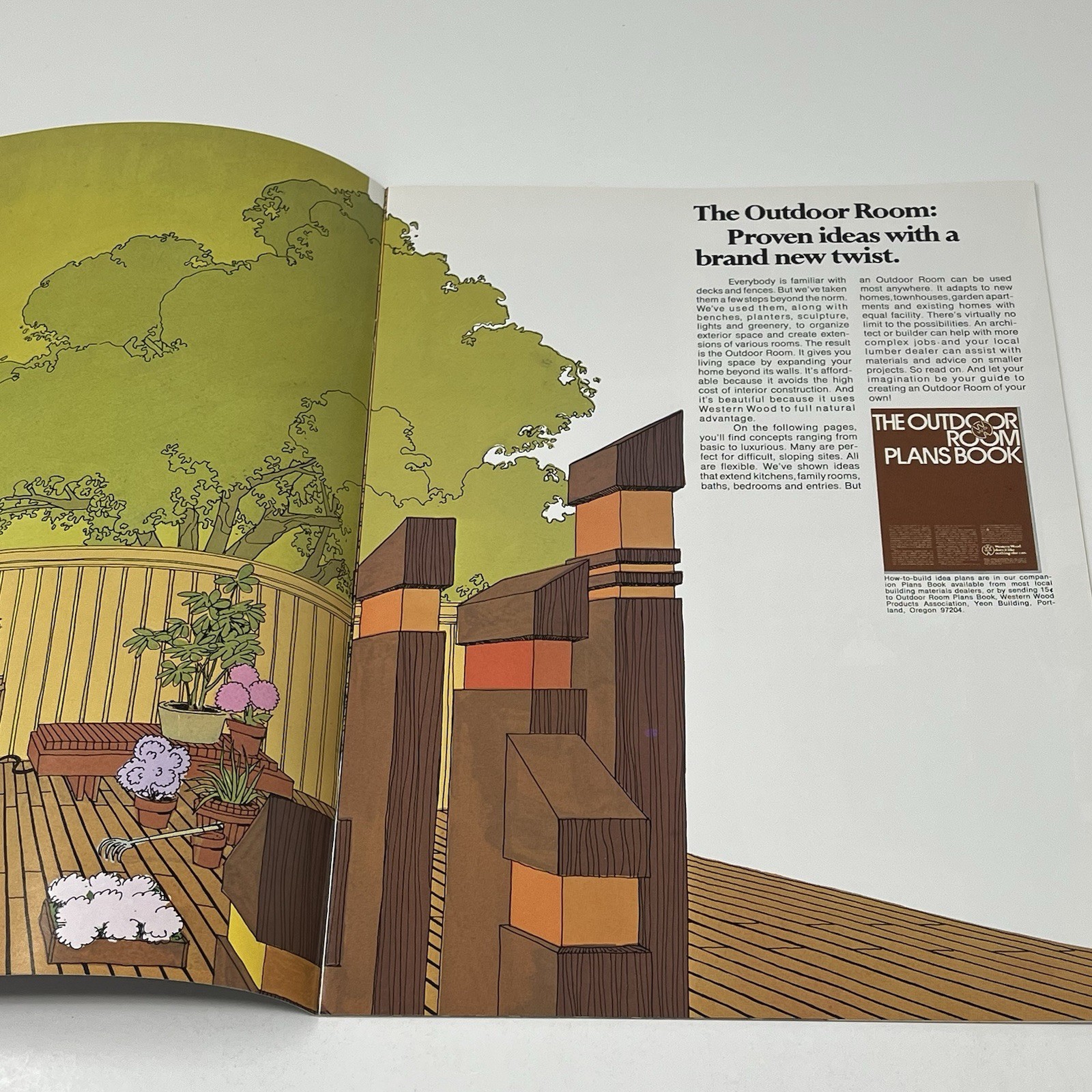 1960’s Western Wood Products The Outdoor Room House Design Idea Dealer Brochure