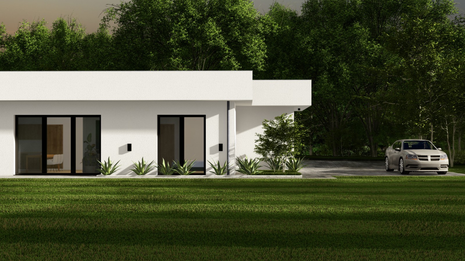 Small Modern 2 Bedroom 1.5 Bathroom House Floor Plan Blueprints, 1000SQFT/93m2