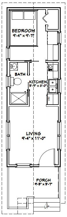 10×30 Tiny House — 300 sq ft — PDF Floor Plan — Model 1