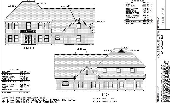 Blake_3288G 4 bed rm. / 3.5 bath , 2 car garage 2 story