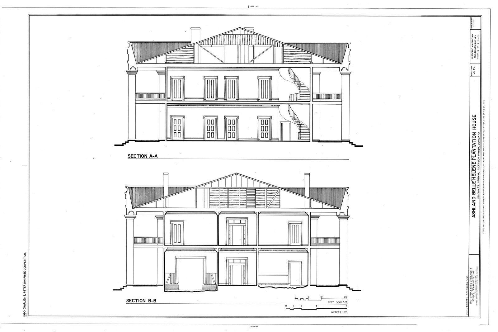 Ashland, a Historic Antebellum Plantation Home, architectural house plans