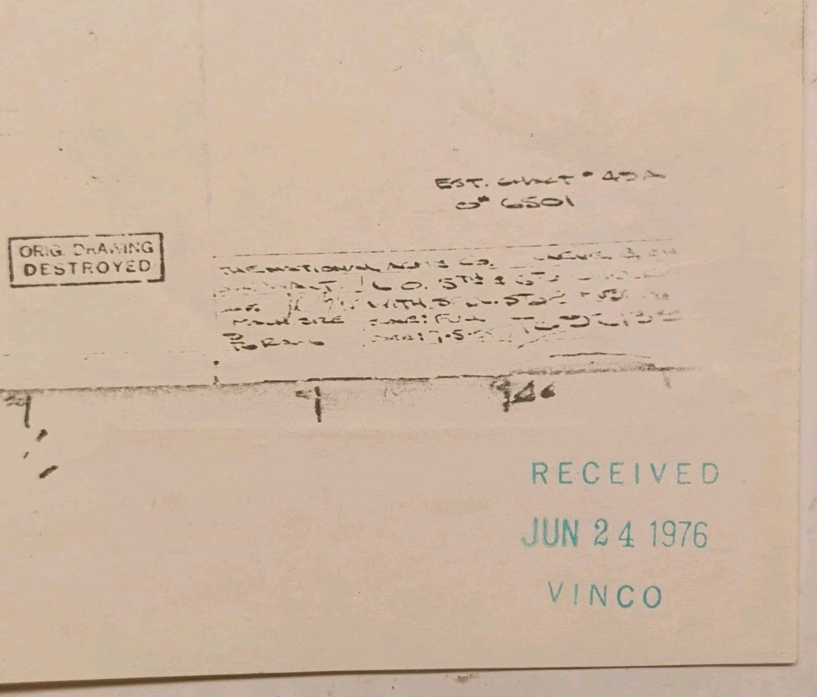 VINCO Vintage Mechanical Engineering Drawing, 1976