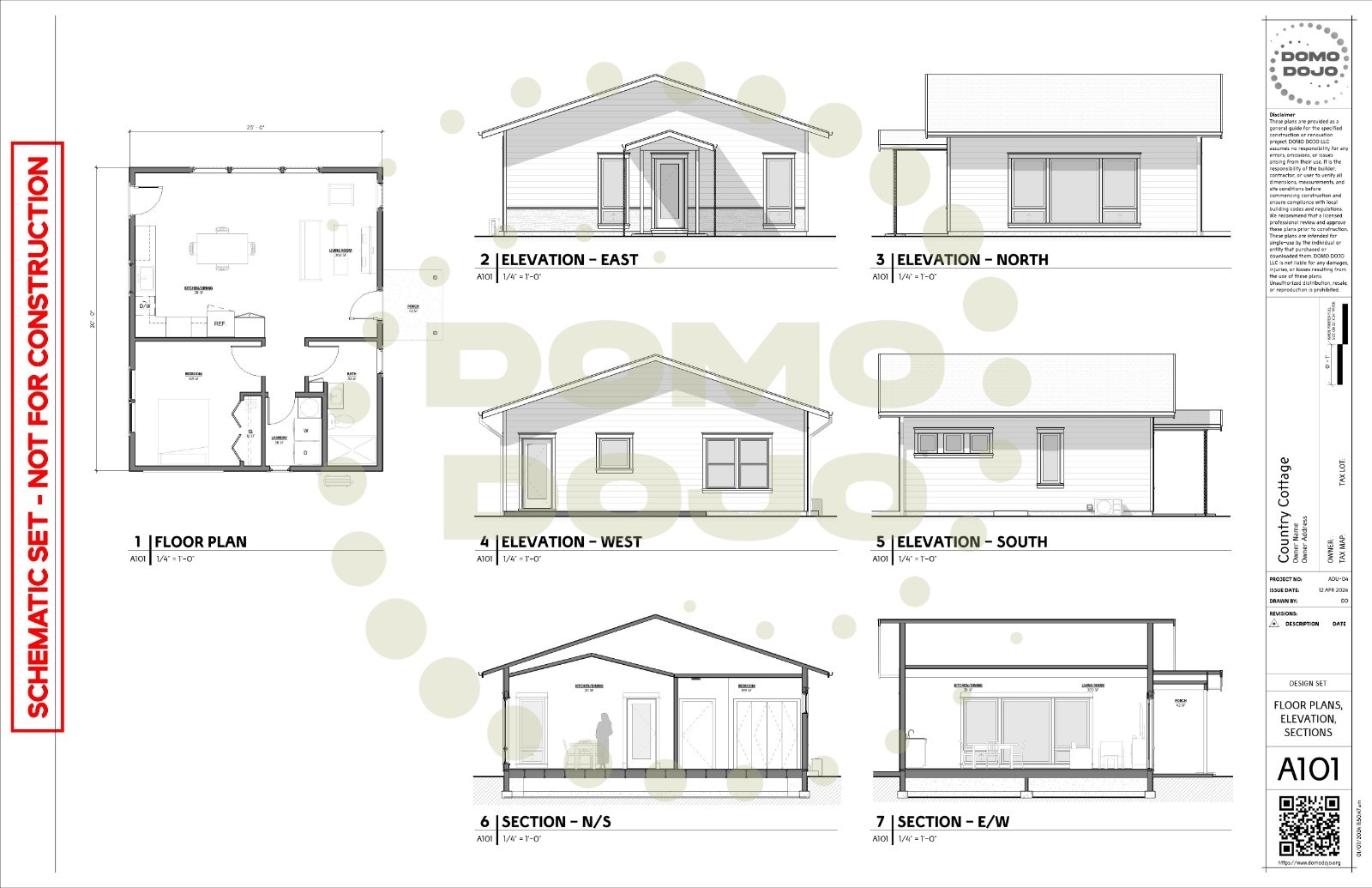 Country Cottage ADU Plans – PDF Downloadable Blueprint