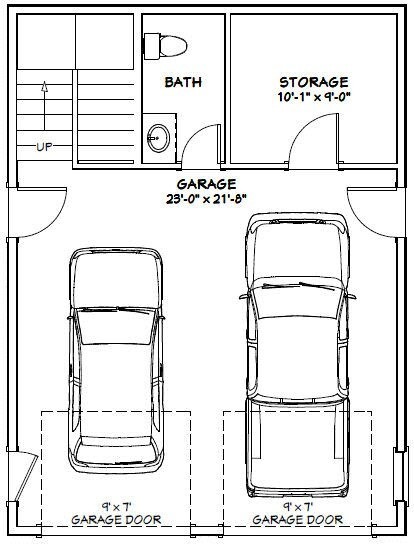 24×32 House — 1 Bedroom 1.5 Bath — 830 sq ft — PDF Floor Plan — Model 7