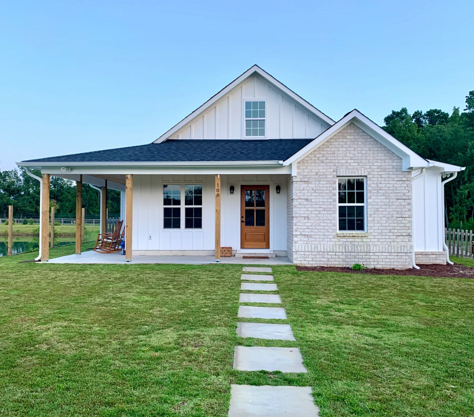 Custom House Plan Building Plans Blueprints White Cottage Style Farmhouse 1100SF
