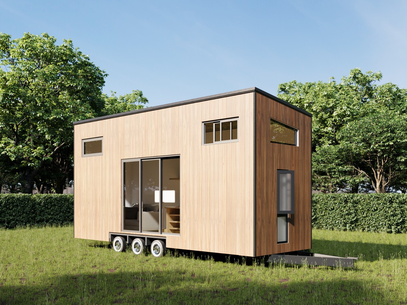 Comprehensive Building Plans for 25′ x 7’4″ Tiny Mobile Home – 233sqft