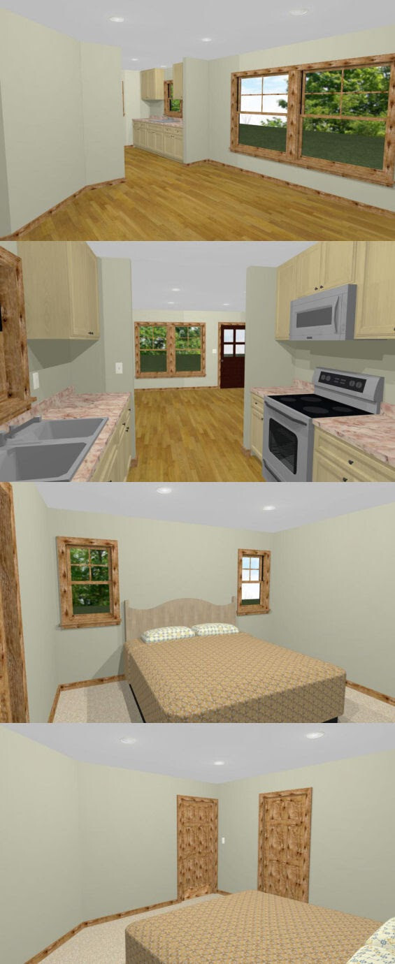 30×24 House — 1 Bedroom 1 Bath — 720 sq ft — PDF Floor Plan — Model 2C