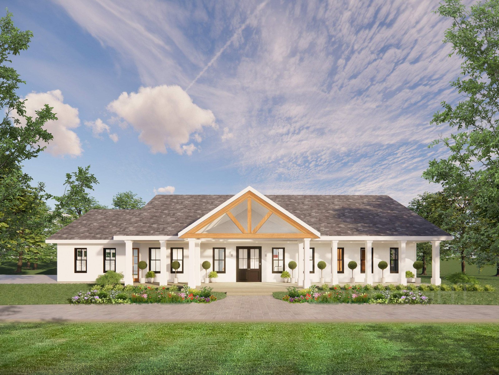 Cedar Springs Barndo House Plan with Basement – 6 Bed 3 Bath – Double Garage – D