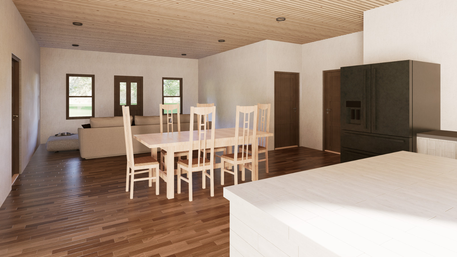 House Plan, 3 Bedroom 2 Bath Barndominium with Porch, 1620 sq ft | PDF DOWNLOAD