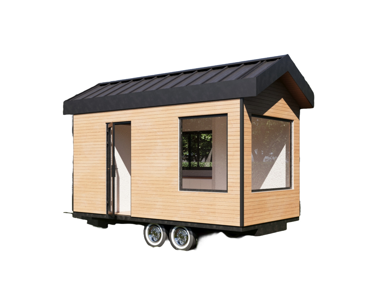 Tiny Home Plans on Wheels 115sqft – Mobile Living Design with 3D Visuals