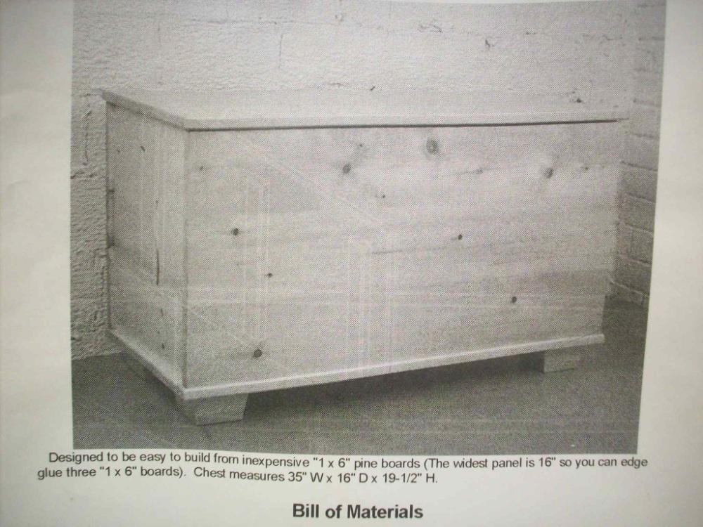 Pine Wood Chest – Plans and Bill of Materials – Meisel Hardware Specialties