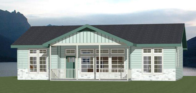 46×30 House — 3 Bedroom 2 Bath — PDF Floor Plan — 1,338 sq ft — Model 1