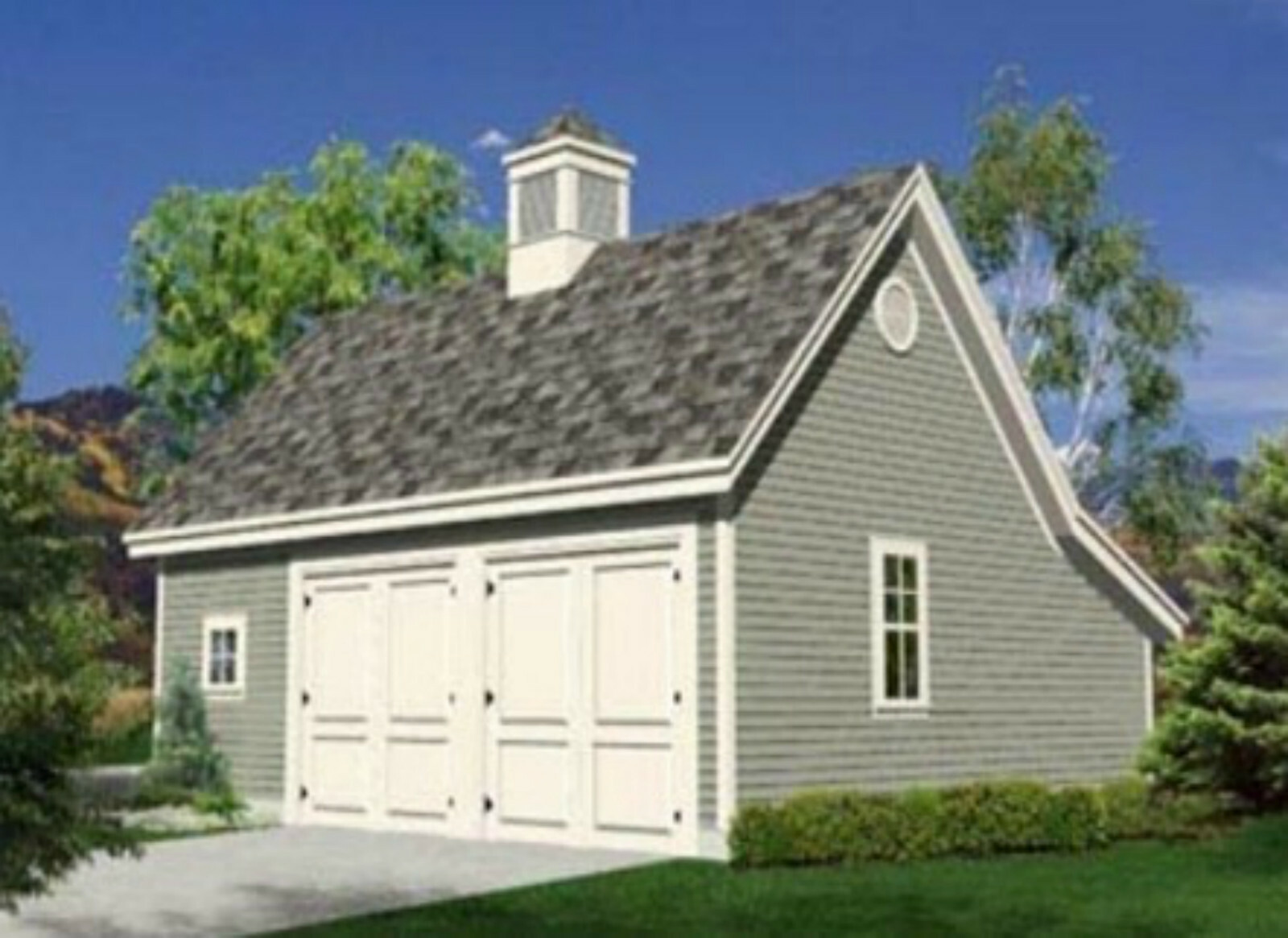 Woodberry Car Barn and Shop with Loft – 3 Complete Sets of Plans (eB-112×3)