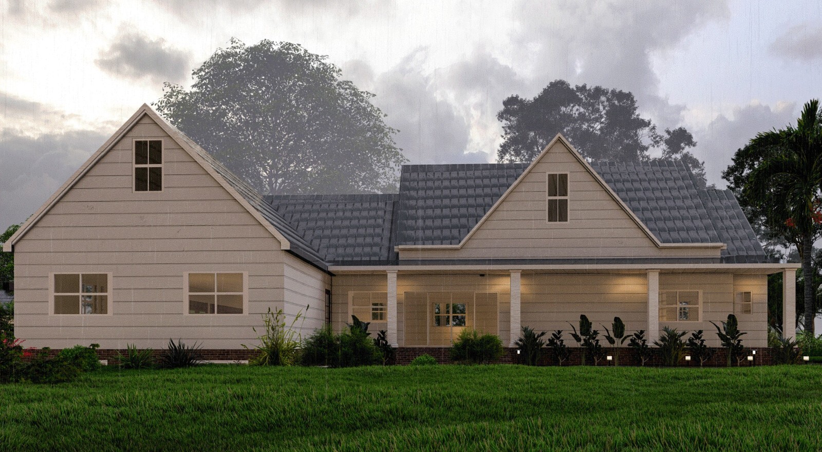 Plans for a 2 Bedroom Home with 5-Car Garage, Workshop, Attic Room, and Basement