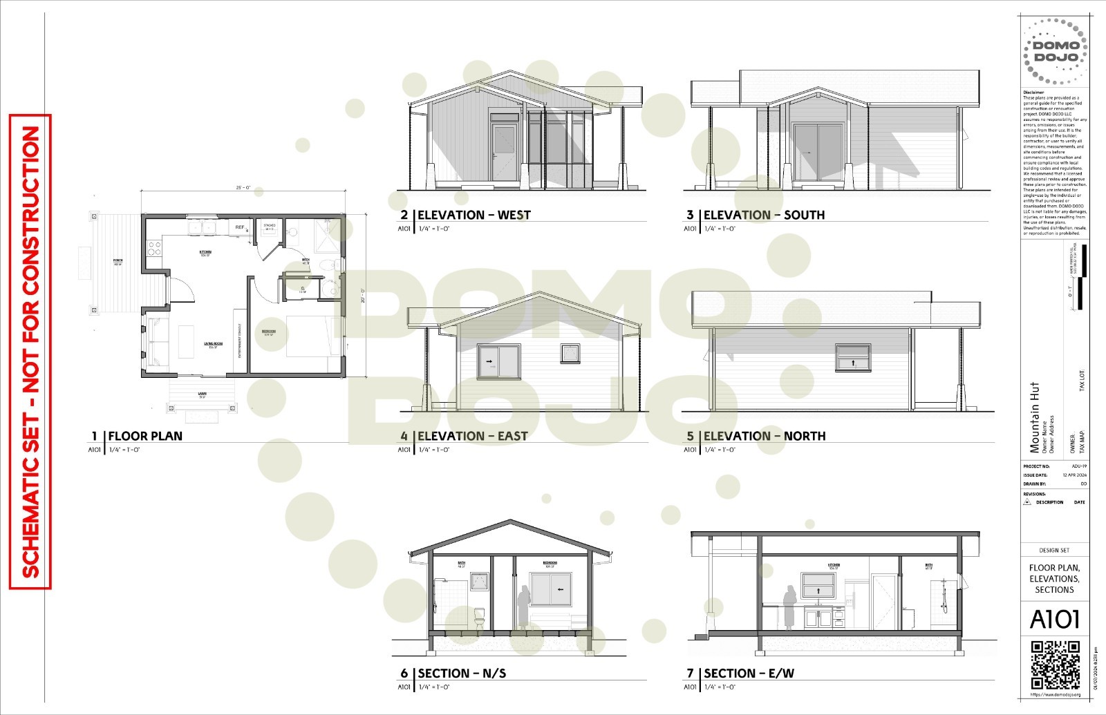 Mountain Hut ADU Plans – PDF Downloadable Blueprint