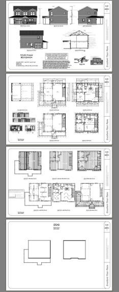 30×24 House — 1 Bedroom 1.5 Bath — 1,062 sq ft — PDF Floor Plan — Model 8A