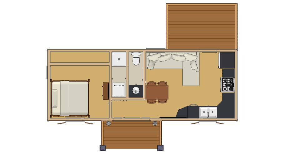 392sqft – 12’3″x32’a 1bedrm1bath-Tiny House design – ala cart