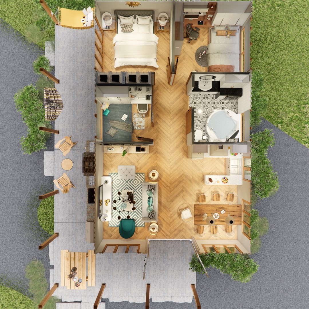 Container house plans – 3 bedrooms – 1 bathroom – Digital PDF File