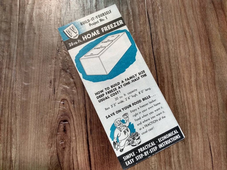 1950s Home Freezer Building Plans DIY MCM Retro Bar Vintage Home Project No. 1