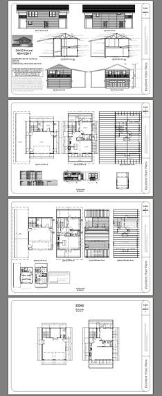 24×32 House with RV port — 1 Br 1.5 Ba — 830 sqft — PDF Floor Plan — Model 9