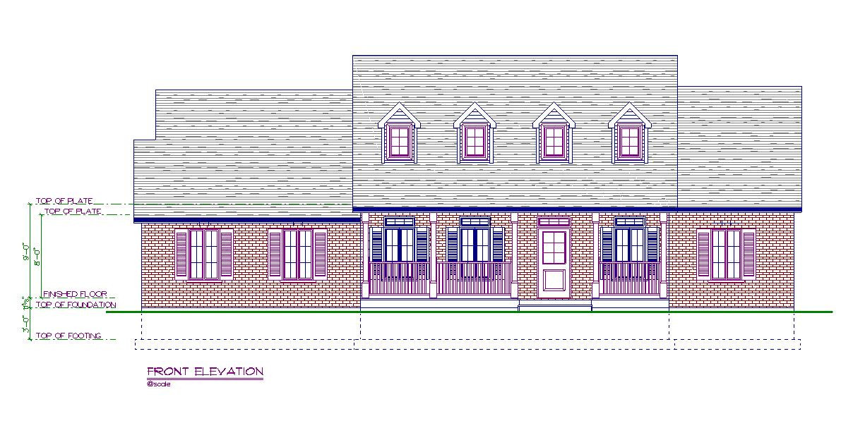Beautiful 1-Story Bungalow House Plan1,999 SF