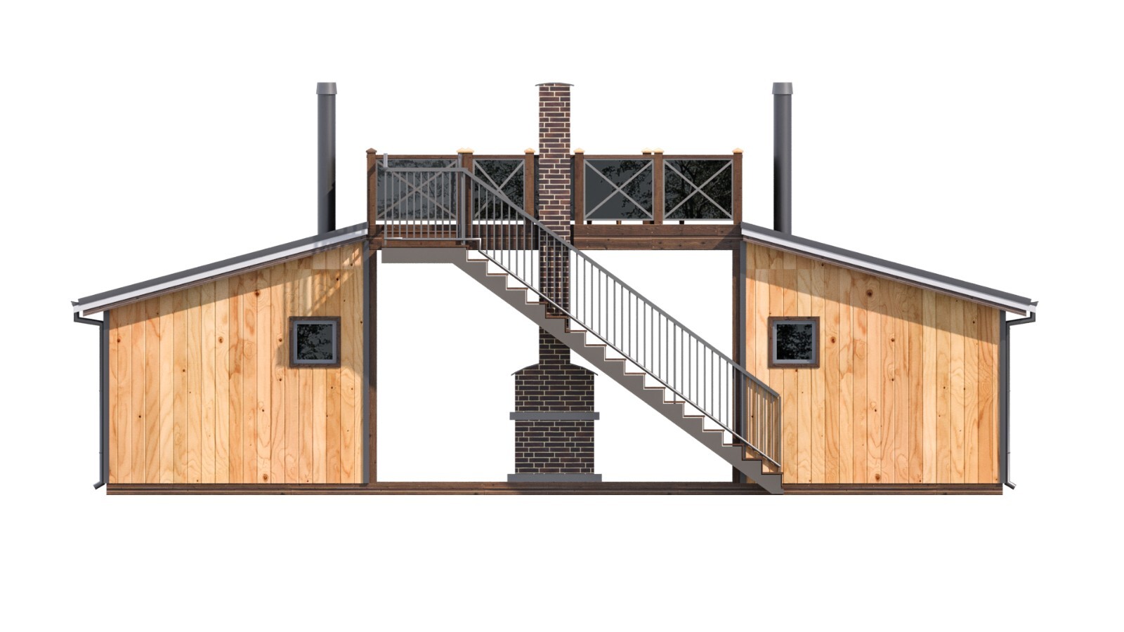 38’x18’ Double Tiny House, 1-Bed, 1-Bath Architectural Build Plans PDF Download