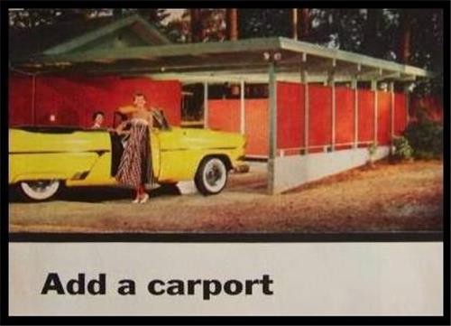 Carport 10’x18′ or Double Wide 20’x18′ 1955 How-To build PLANS