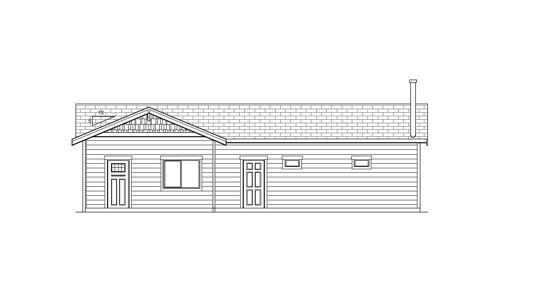 House Plan G 1-588-1, One-Story 588 sq. ft. Plan