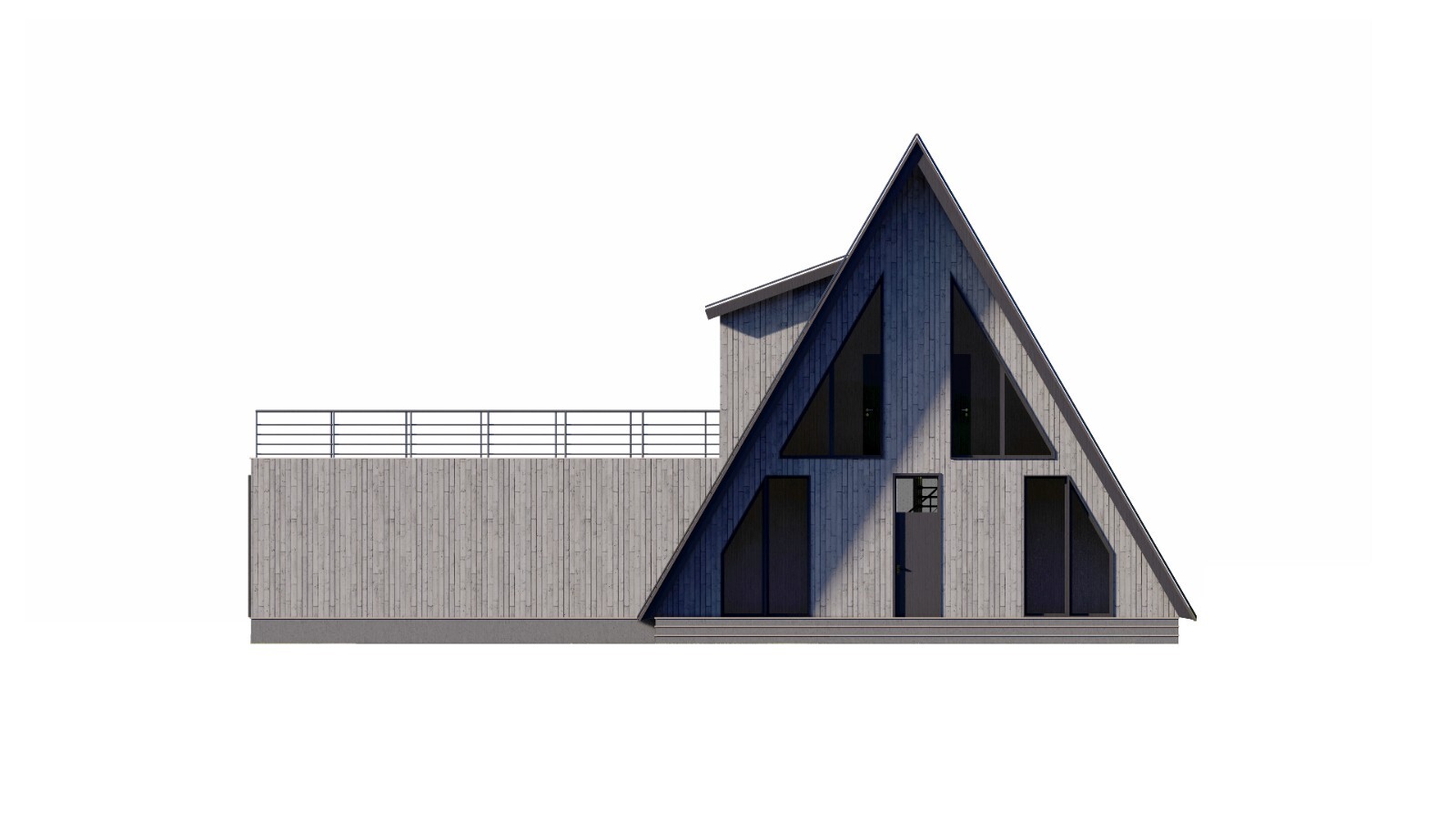 63’x59’ 3 Beds, 2.5 Baths Cozy A-Frame House Architectural Plans PDF Download.
